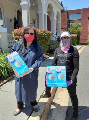 Minister Darlene Stevens of Metropolitan Baptist Church, located in Largo, Maryland, delivered 240 face masks to Stoddard Baptist Nursing Home